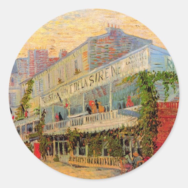 Adesivo Restaurante Sirene, Asnières por Vincent van Gogh (Frente)