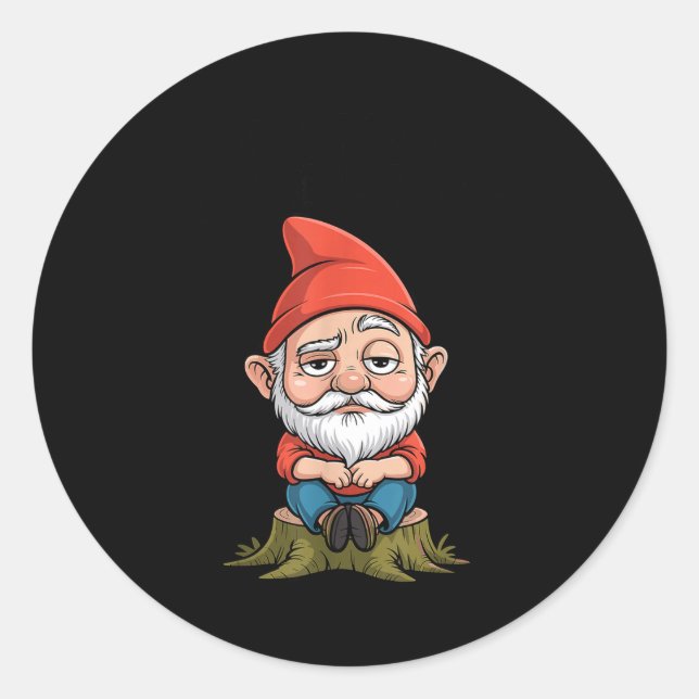 Adesivo Resting Gnome Face Cute Funny Christmas Kawaii Car (Frente)