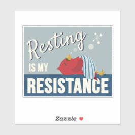 Adesivo Resting is My Resistance Compact Rectangle