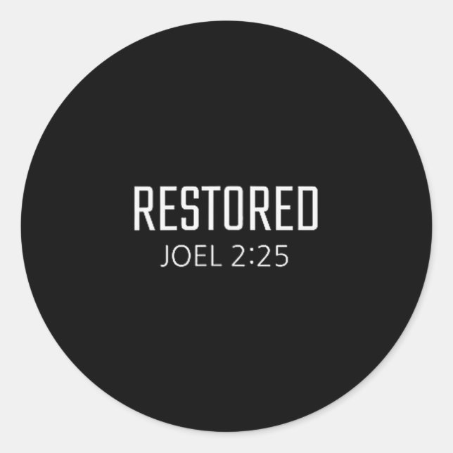 Adesivo Restored - Joel 2_25 Bible Religious Verse  (Frente)