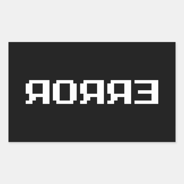 Adesivo Retangular Я OЯ Я Eixo | ERRO (Frente)