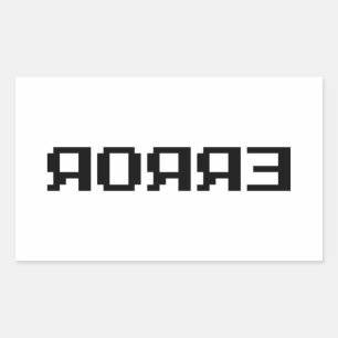 ADESIVO RETANGULAR Я OЯ Я  ERRO