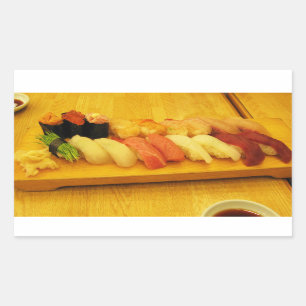 Adesivo Retangular 寿司 do sushi