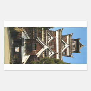 Adesivo Retangular 広島城 do castelo de Hiroshima, Hiroshima, Jap