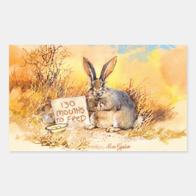 Adesivo Retangular 130 bocas para alimentar (Frente)