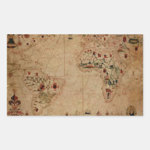 Adesivo Retangular 1633 Atantic Ocean Portolan Chart - Pascarbonet Ro