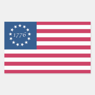 Adesivo Retangular 1776 American Flag Sticker