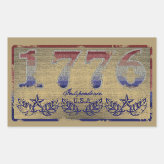 Adesivo Retangular 1776 Independência