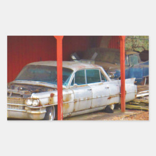 Adesivo Retangular 1963 Silver Sadan deville