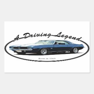 ADESIVO RETANGULAR 1969 CAMARO YENKO BLUE