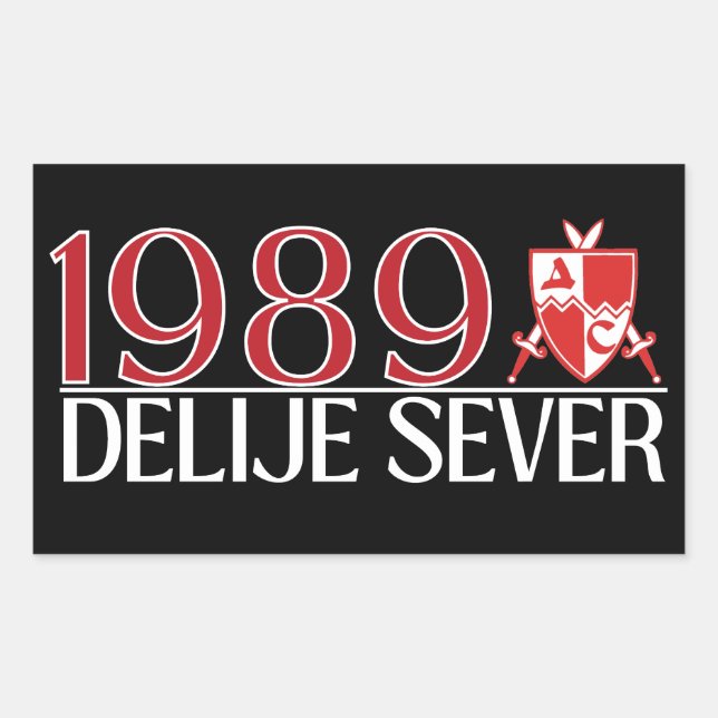 Adesivo Retangular 1989 Delije Sever  (Frente)