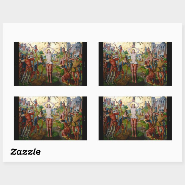 Adesivo Retangular 1rua Martírio de Ruas. Sebastian (M 013) (Folha)