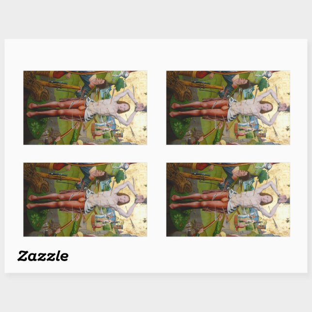 Adesivo Retangular 1rua Martírio de Ruas. Sebastian (M 013) (Folha)