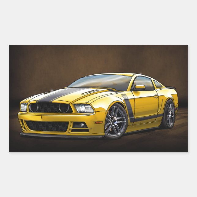 Adesivo Retangular 2014 Yellow Boss 302 (Frente)