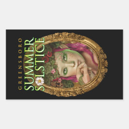 Adesivo Retangular 2017 Festival de Solstício de Verão de Greensboro