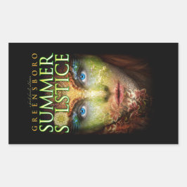 Adesivo Retangular 2018 Festival de Solstício de Verão de Greensboro