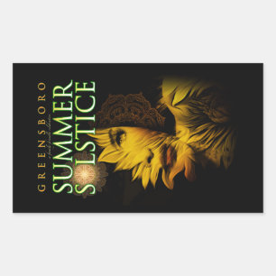 Adesivo Retangular 2019 Festival de Solstício de Verão de Greensboro 