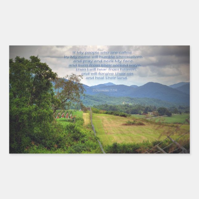 Adesivo Retangular 2 Crônicas 7:14 (Frente)