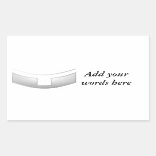 Adesivo Retangular 3-D Olhe o Sacerdote de Prata ou o Colar do Minist