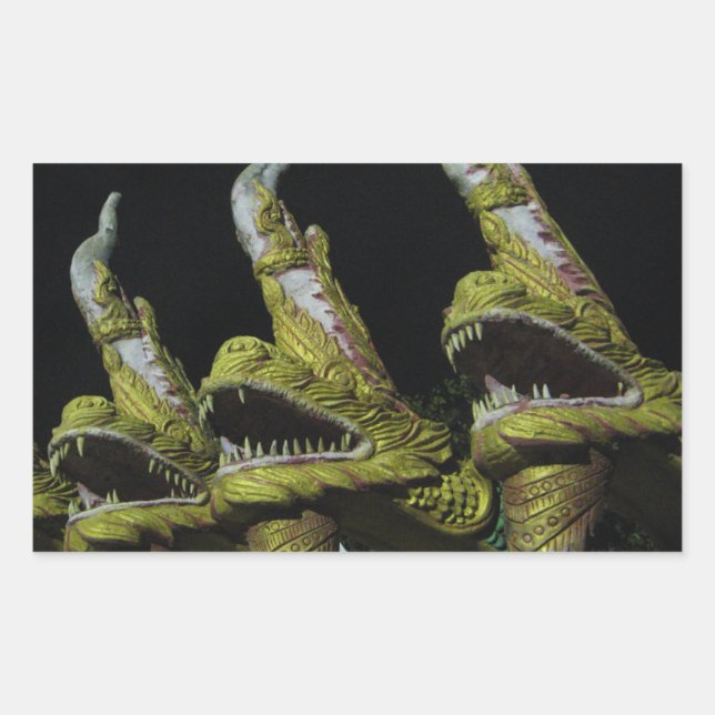 Adesivo Retangular 3 Nagas à Noite (Frente)