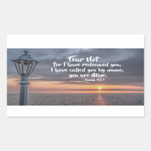 Adesivo Retangular 43:1 de Isaiah eu chamei-o pelo nome que você é