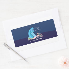 Adesivo Retangular 45º Aniversário da Vida Religiosa Nun Pink Flower