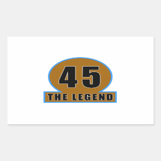 Adesivo Retangular 45 Designs de Aniversário da Legenda