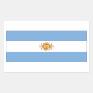Adesivo Retangular 4 Bandeira Nacional Argentina