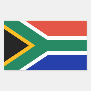 Adesivo Retangular 4 Bandeira Nacional da África do Sul