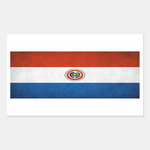 Adesivo Retangular 4 Bandeira Nacional do Paraguai