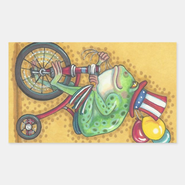 Adesivo Retangular 4 DE JULHO AMERICANA VÍDEO DE SAPO, Folha (Frente)