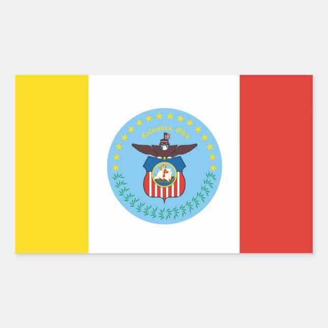 Adesivo Retangular 4 Flag of Columbus, Ohio (Frente)