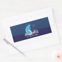 Adesivo Retangular 50º Aniversário da Vida Religiosa Nun Pink Flower