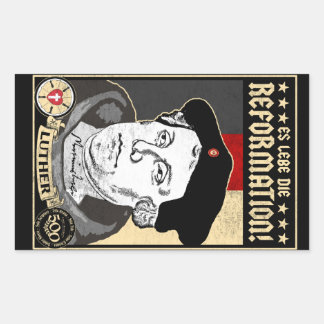 Adesivo Retangular 500.º aniversário da reforma Luther 4 pak Stickers