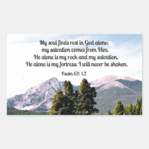 Adesivo Retangular 62:1,2 do salmo