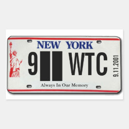 Adesivo Retangular 911 Memorial NY License Plate Sticker 2