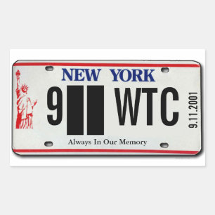 Adesivo Retangular 911 Memorial NY License Plate Sticker 2