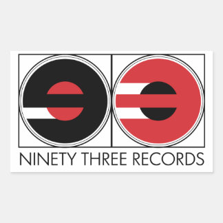 Adesivo Retangular 93 Records Stickers