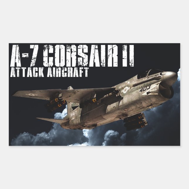 Adesivo Retangular A-7 Corsair II (Frente)