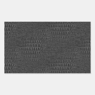 Adesivo Retangular A aparência da pele de jacaré realística preta