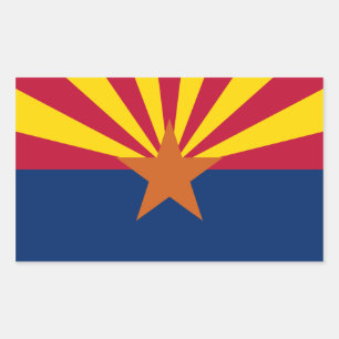 Adesivo Retangular A bandeira da arizona