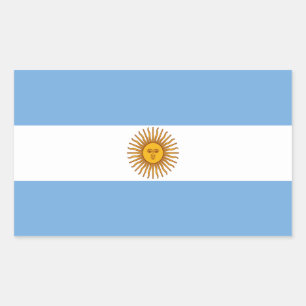 Adesivo Retangular A bandeira de Argentina