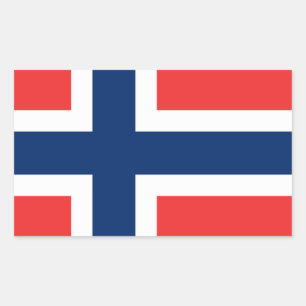 Adesivo Retangular A bandeira de Noruega - Escandinávia