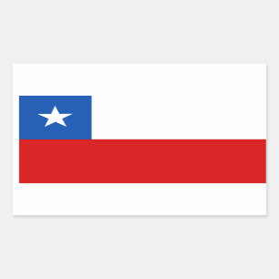 Adesivo Retangular A bandeira do Chile