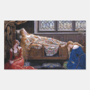 Adesivo Retangular A Bela Adormecida, c. 1921 por John Collier