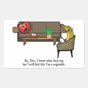 Adesivo Retangular A crise de identidade, tomate considera o