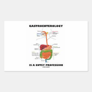 Adesivo Retangular A gastroenterologia é uma profissão valente