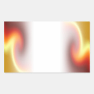 Adesivo Retangular A glória vermelha desvanece-se