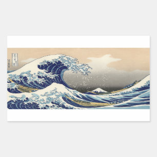 Adesivo Retangular A Grande Onda de Kanagawa Hokusai