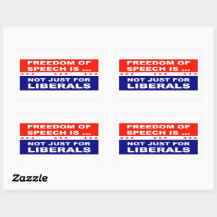 Adesivo Retangular A Liberdade De Expressão Não É Apenas Para Os Libe